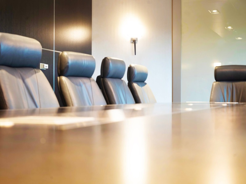 Office chairs in Brattys boardroom